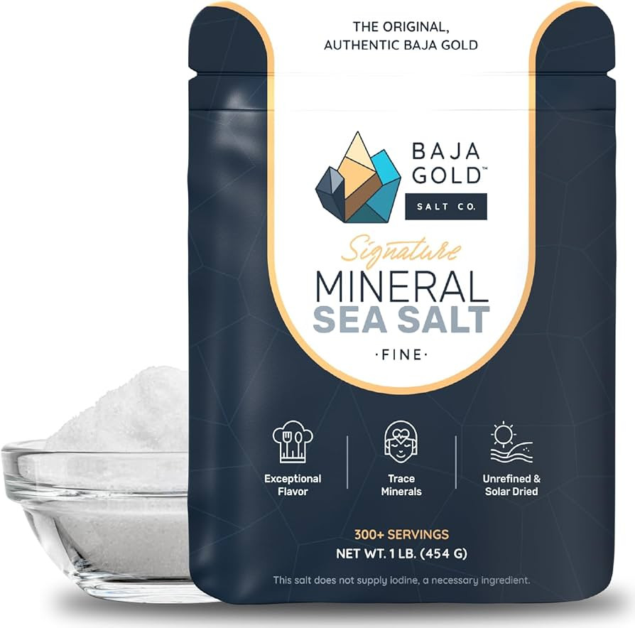 Baja Gold Signature Mineral Sea Salt - Recommended by Gary Brecka - Authentic Fine Grind Salt for... | Amazon (US)