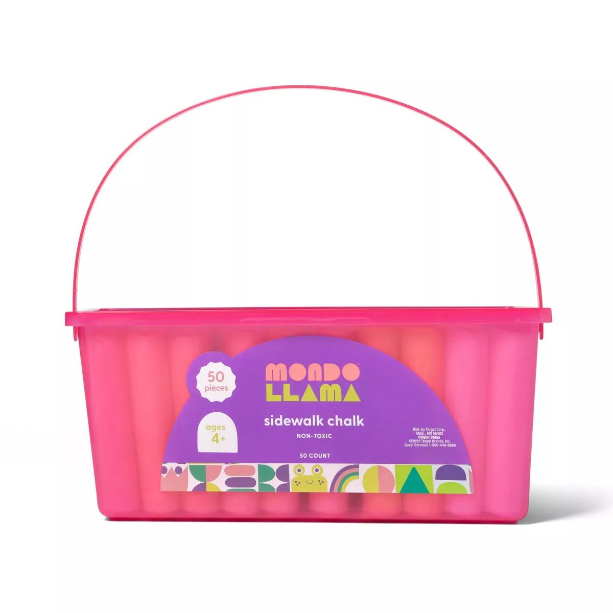 50ct Sidewalk Chalk Set with Pink Box - Mondo Llama™ | Target