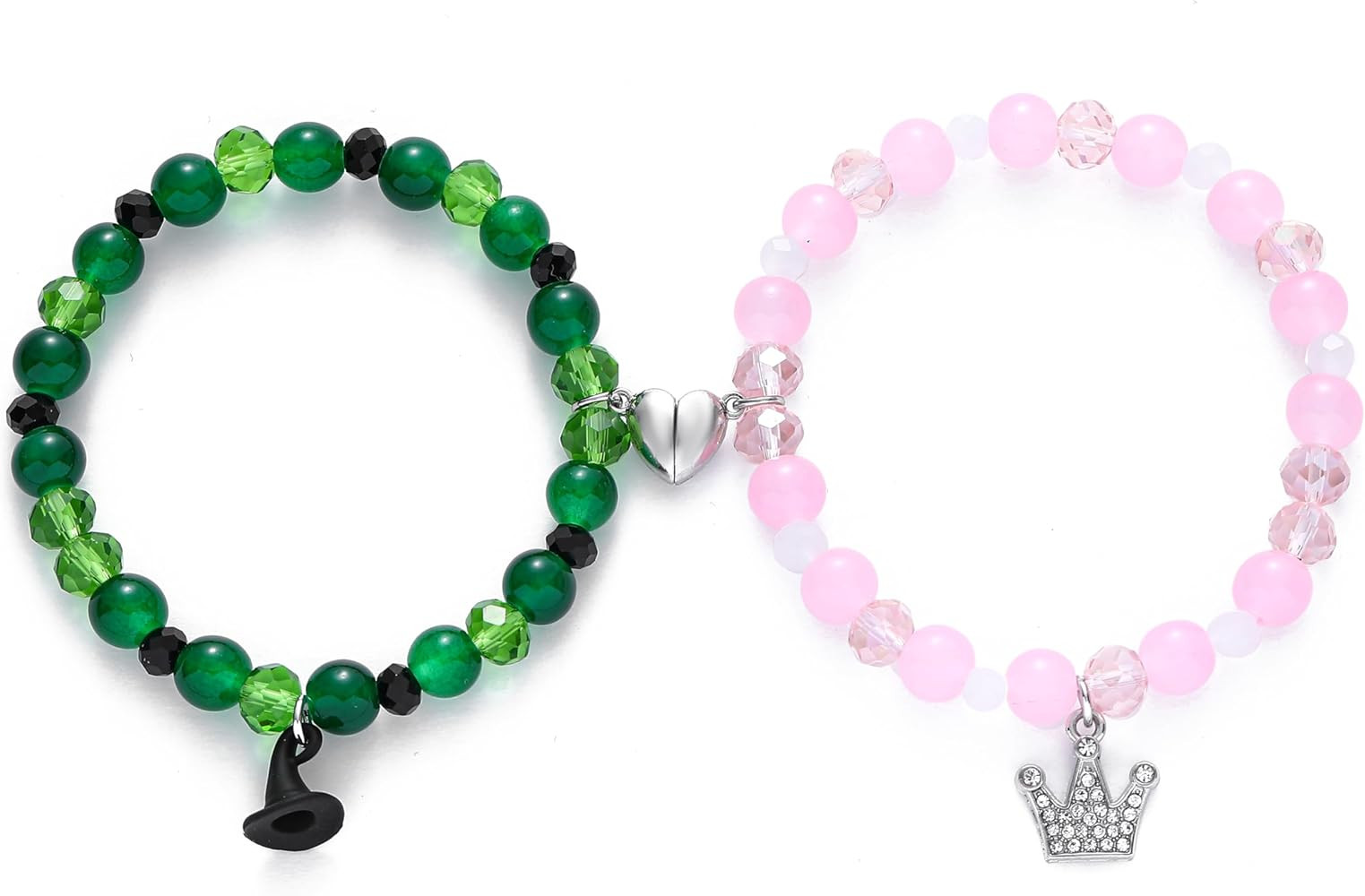Elphaba Galinda Friendship Matching Bracelets - Rhinestone Crown Witch Hat Matching Bracelets - B... | Amazon (US)