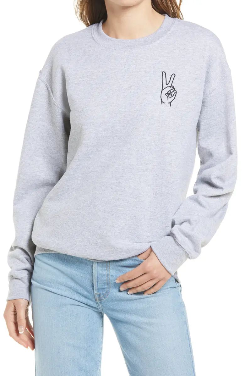 Peace Embroidered Sweatshirt | Nordstrom
