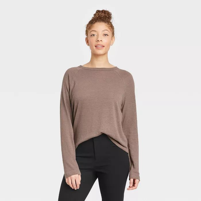 Women's Long Sleeve Linen T-Shirt - A New Day™ | Target