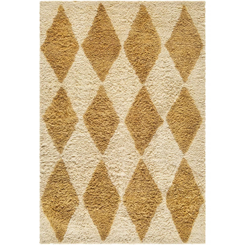 Joss & Main Lyndsay Diamond Wool Shag | Wayfair | Wayfair North America