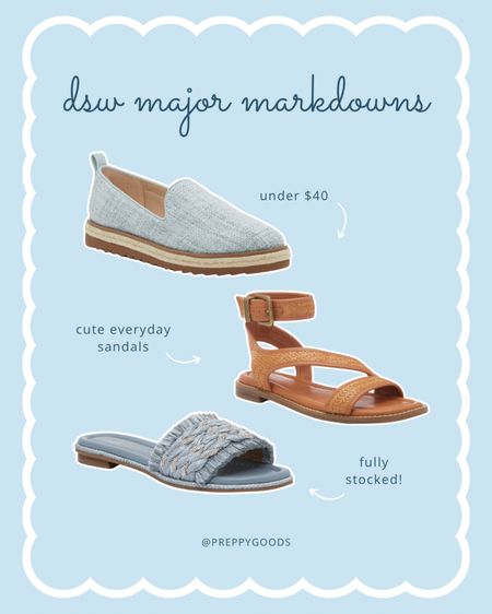 Major markdowns today at DSW! Such cute summer shoe finds.

Brown Sandals | Neutral Sandals | Blue Sandals

#LTKFindsUnder50 #LTKWorkwear #LTKShoeCrush