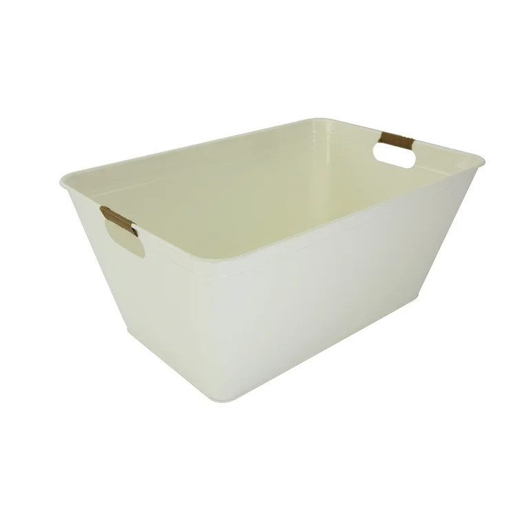 Better Homes & Gardens - Vanilla White Rectangle Galvanized Beverage Tub BH24100108690M1, 21.96" ... | Walmart (US)