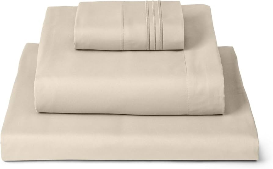 Mellanni Twin Sheets Set - 3 PC Iconic Collection Bedding - Hotel Luxury, Extra Soft, Cooling Bed... | Amazon (US)