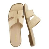 Cushionaire Voyage Cutout Strap Slides for Women - Slip On Summer Flats, Comfortable and Trendy V... | Walmart (US)