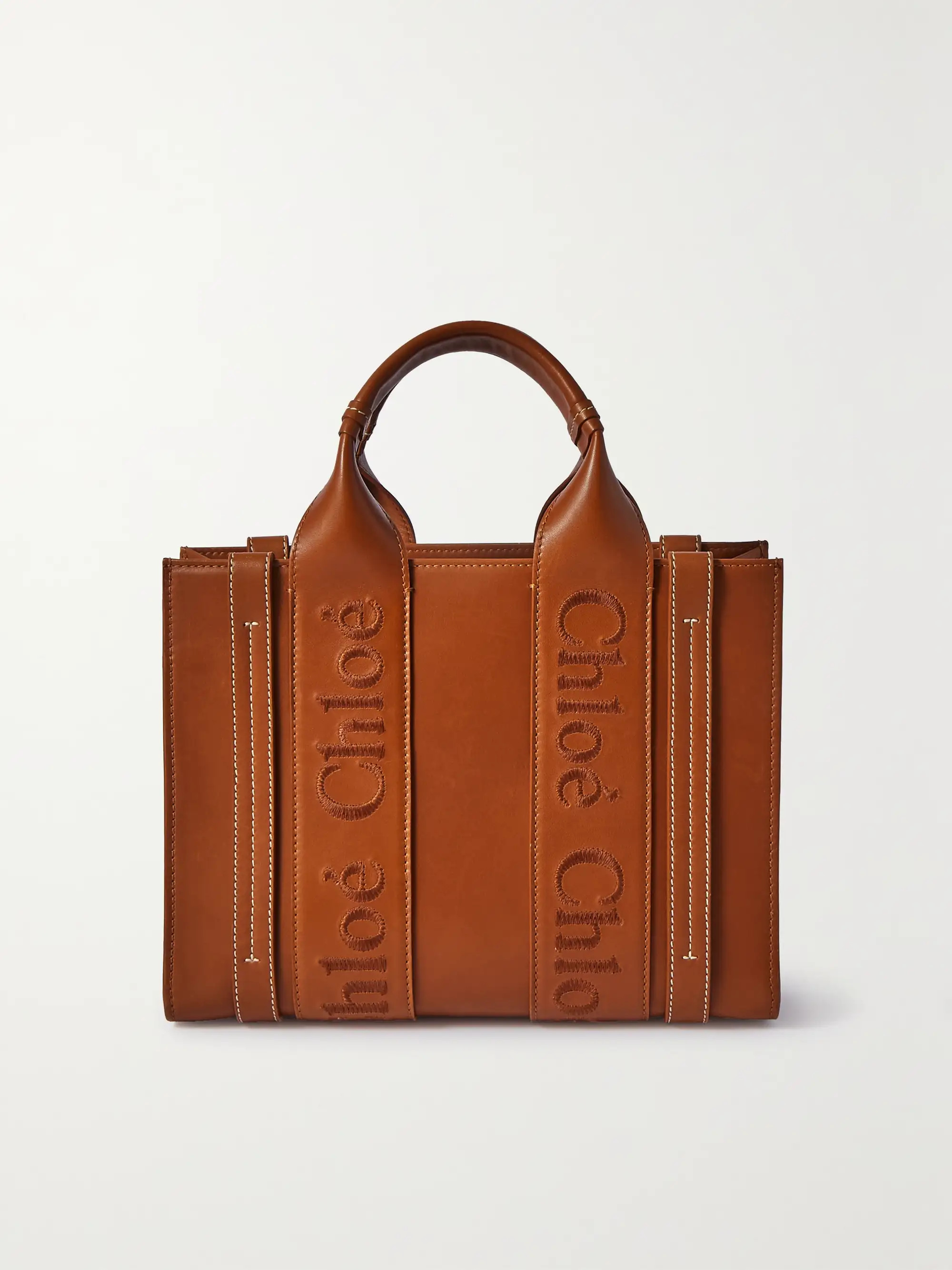 Woody small embroidered leather tote | NET-A-PORTER APAC