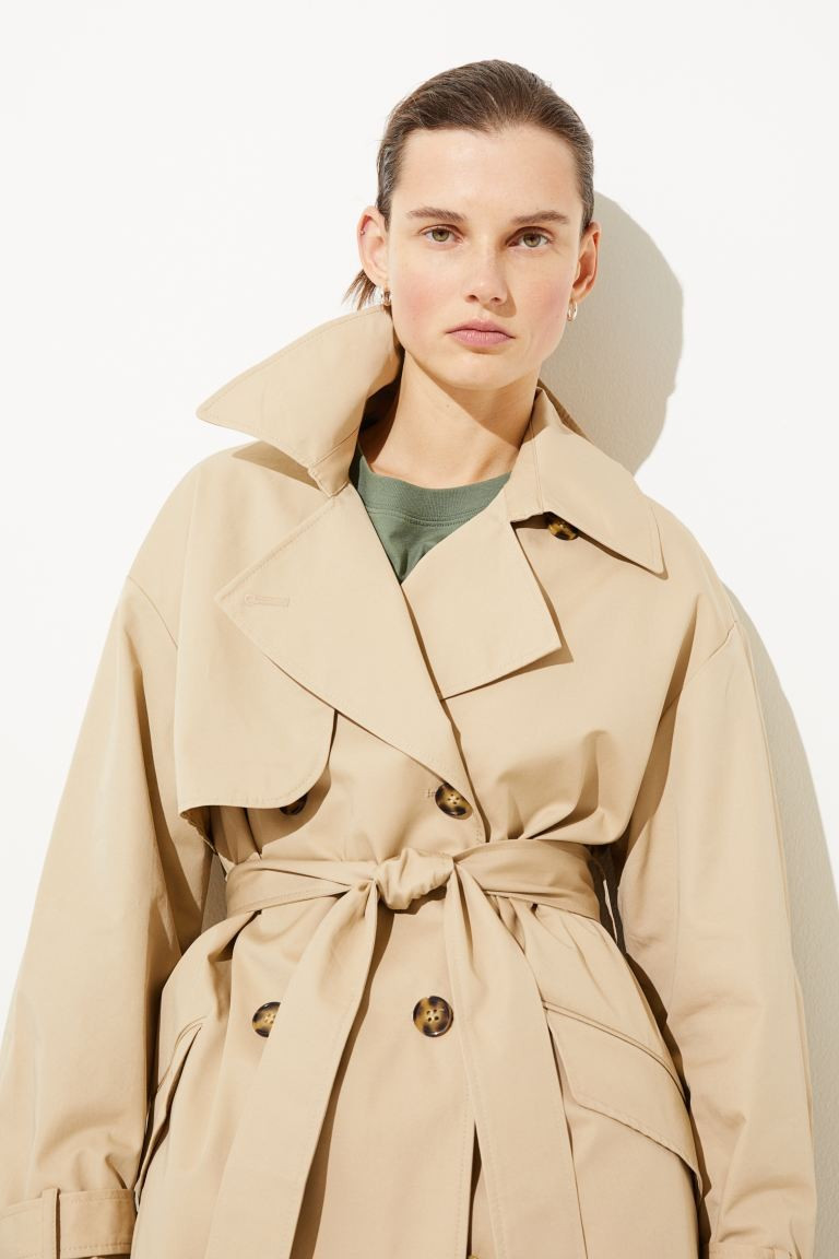 Cotton trenchcoat | H&M (UK, MY, IN, SG, PH, TW, HK)