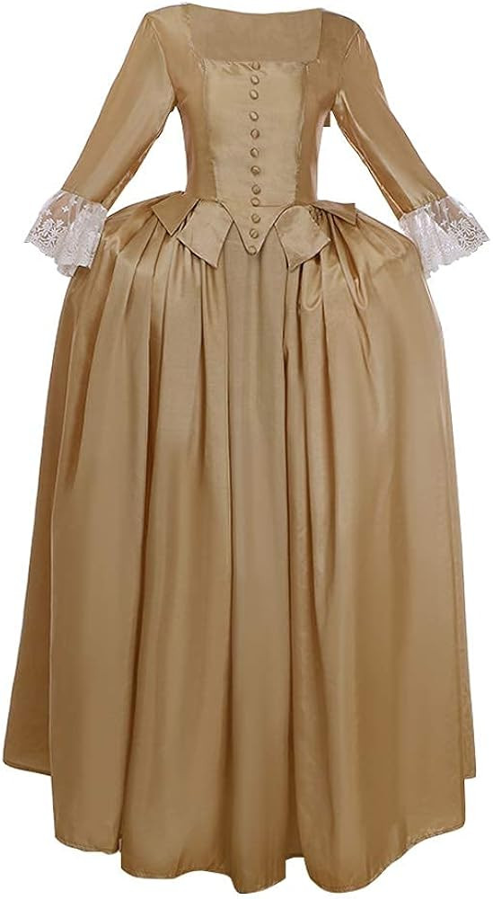 Women's Musical Hamilton Elizabeth Schuyler Angelica Peggy Cosplay Costume Dress Gown | Amazon (US)