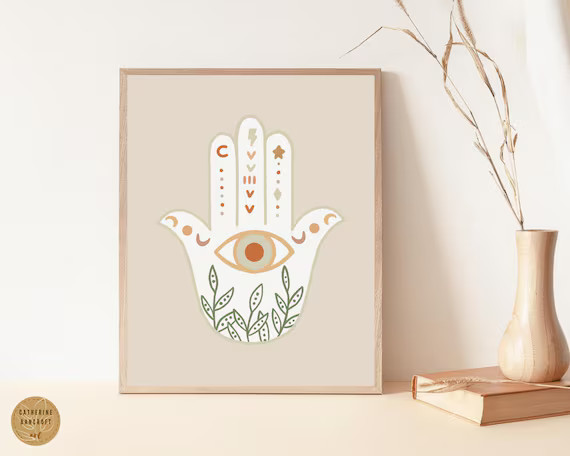Bohemian Hand Print  Mystical Wall Print  Magical Boho Decor | Etsy | Etsy (US)