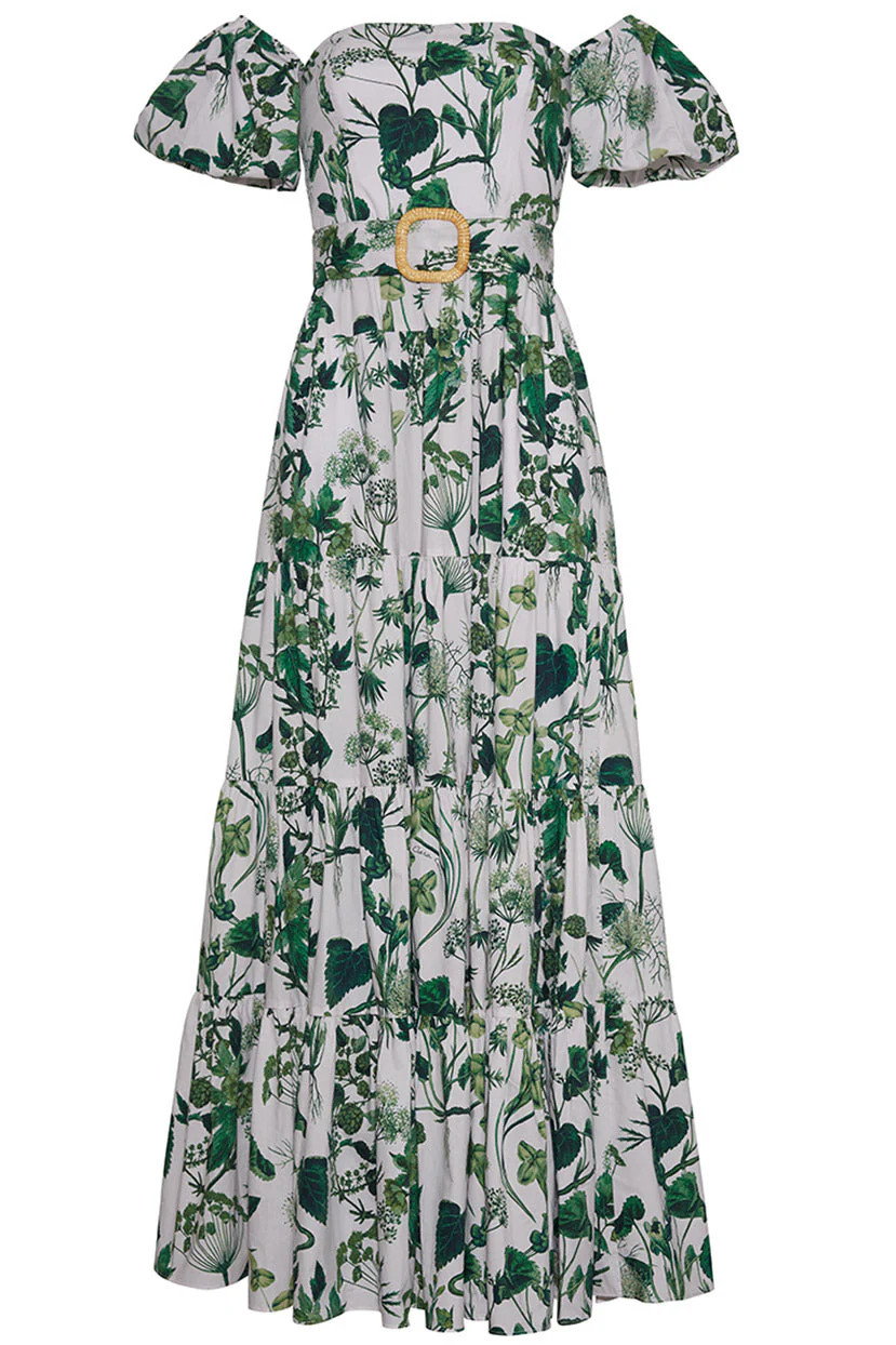 Wethersfield Dress in Whimsical Olive | Over The Moon