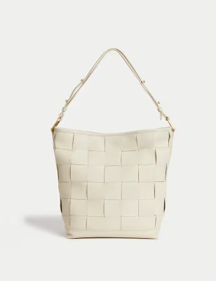 Leather Woven Shoulder Bag | Marks & Spencer (UK)