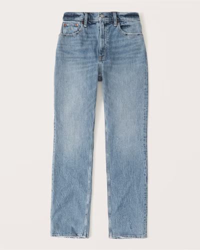 Curve Love 90s Ultra High Rise Straight Jeans | Abercrombie & Fitch (US)