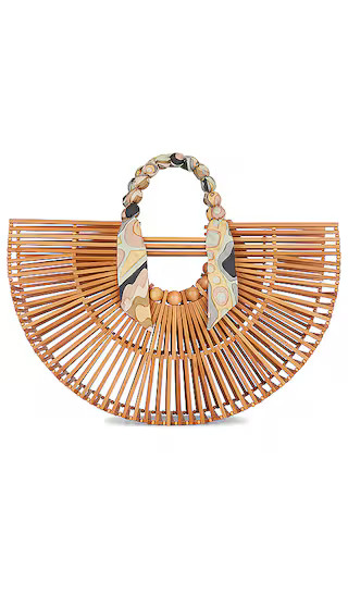 Gaia's Fan Ark Top Handle Bag in Natural | Revolve Clothing (Global)