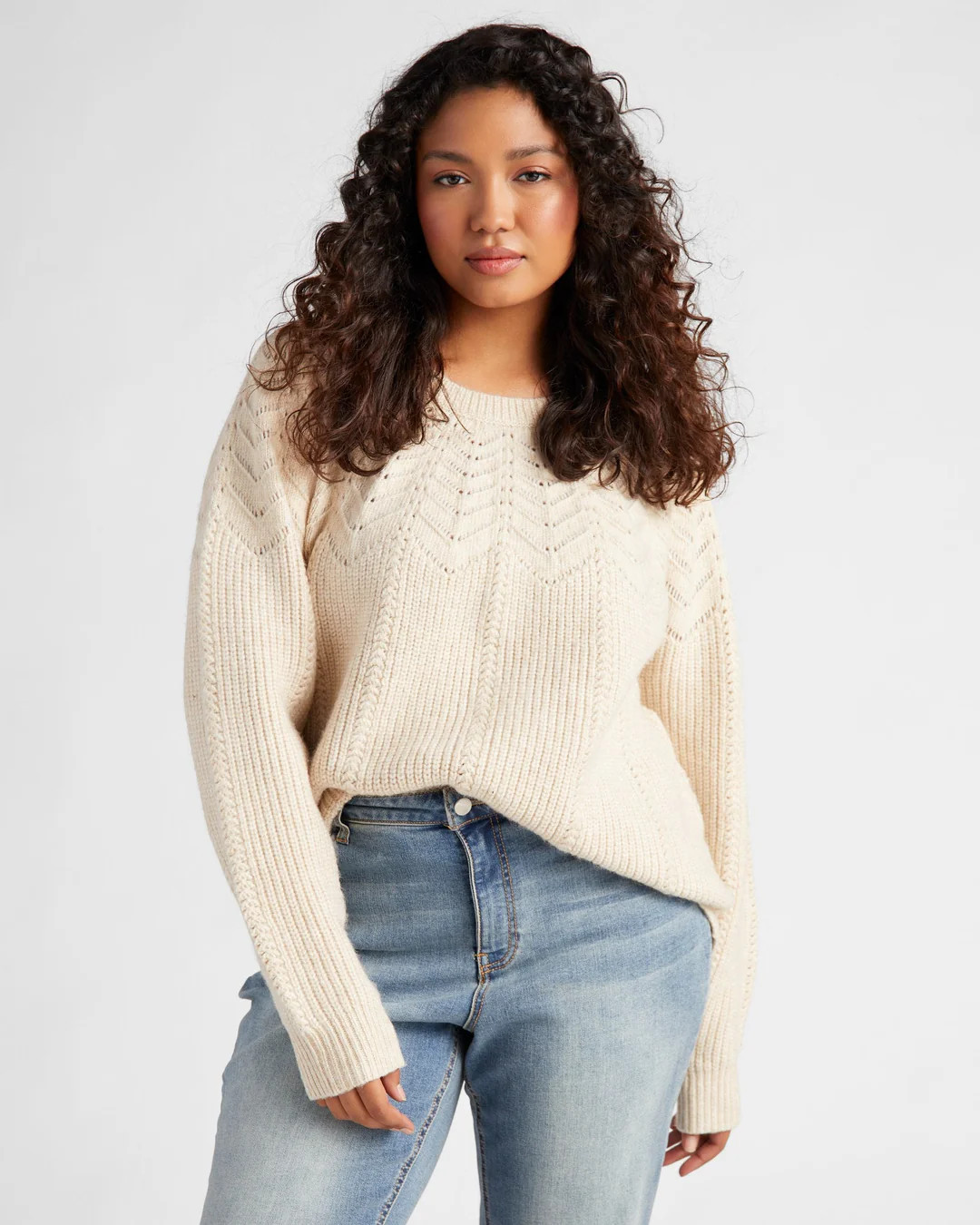 Plus Size Fairisle Pattern Chenille Sweater | Seventy Eight and Sunny