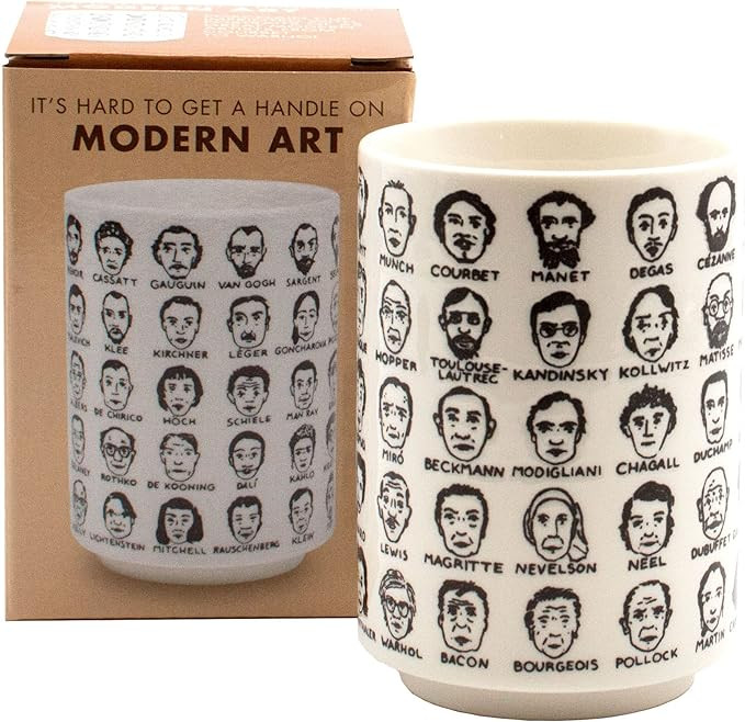 The Unemployed Philosophers Guild It's Hard to Get a Handle on Modern Art - Porcelain Tea Cup Fea... | Amazon (US)