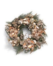 26in Pine Wreath With Ornaments | Plants & Planters | Marshalls | Marshalls