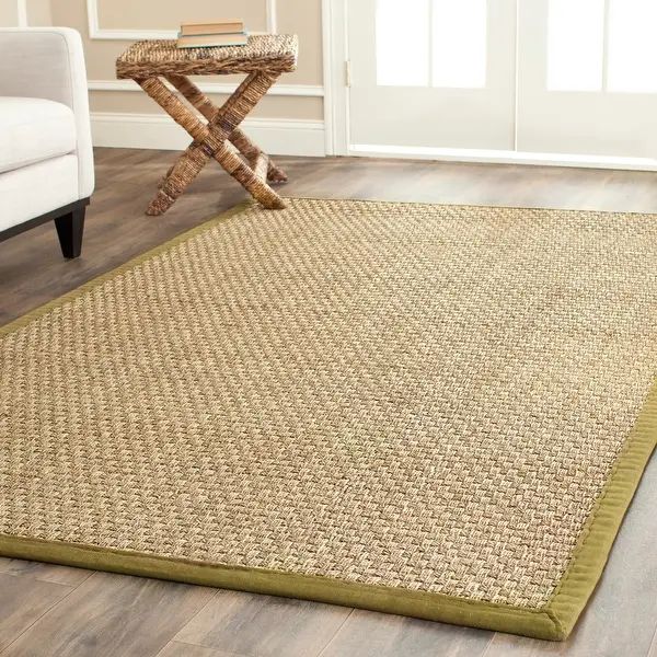 SAFAVIEH Natural Fiber Marina Basketweave Seagrass Rug - Overstock - 4760612 | Bed Bath & Beyond