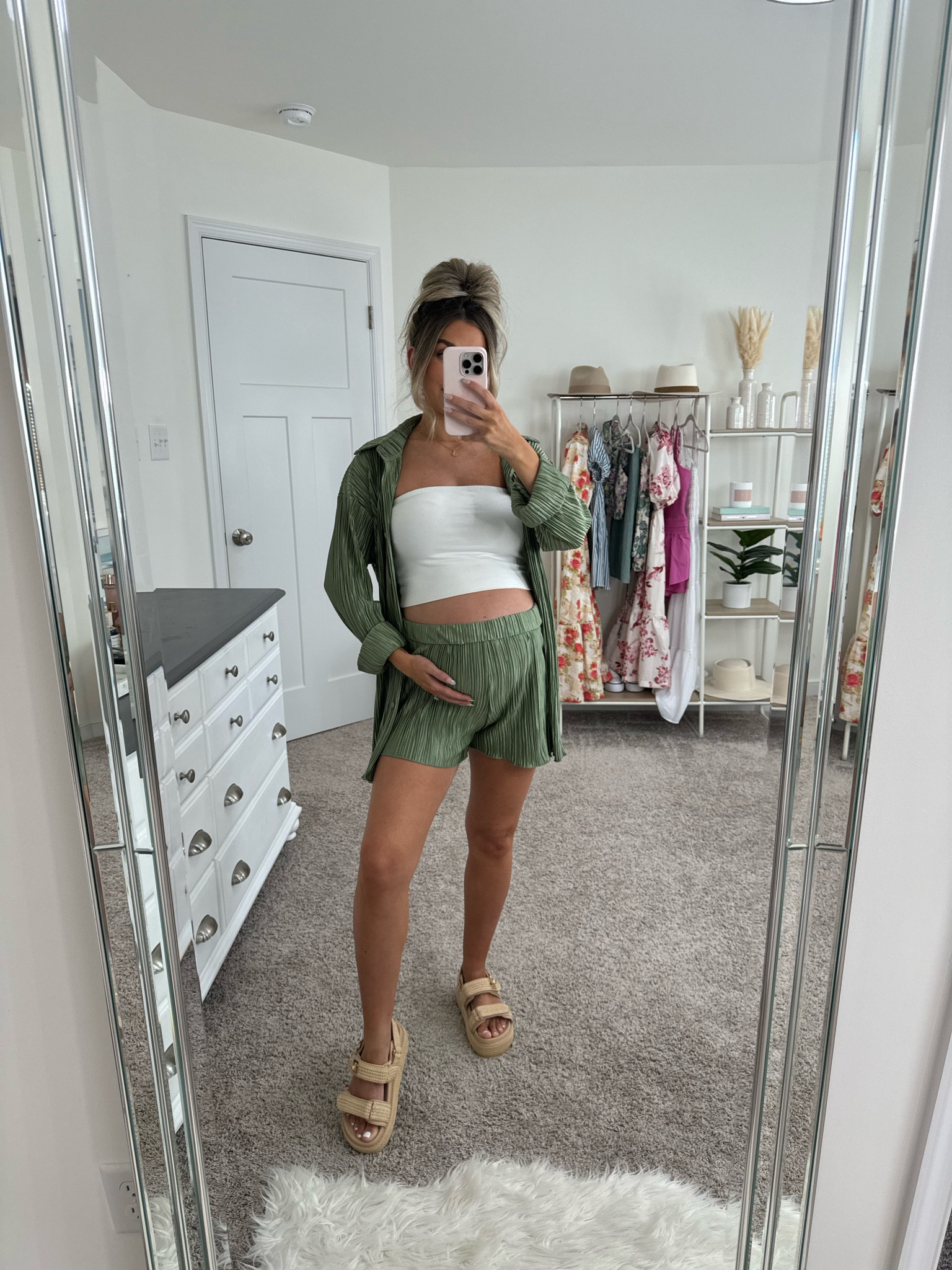 bump friendly summer outfit 🤍 size small 

#LTKBump #LTKFindsUnder100 #LTKStyleTip