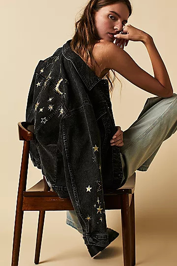 Driftwood Star Studded Denim Jacket | Free People (Global - UK&FR Excluded)