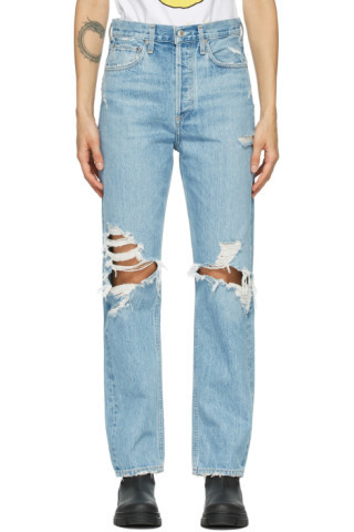 Blue 90s Mid-Rise Loose-Fit Jeans | SSENSE