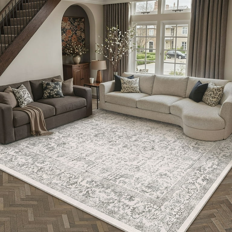 BERTHMEER 8'x10' Washable Large Area Rugs indoor Vintage Oriental Distressed Rugs Carpets for Liv... | Walmart (US)