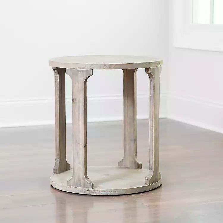 Gray Wood Geller Side Table | Kirkland's Home