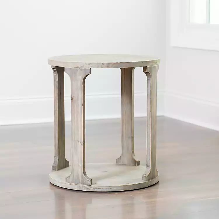 Gray Wood Geller Side Table | Kirkland's Home