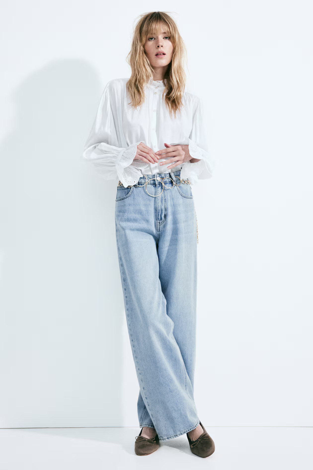 Wide Regular Jeans - Light denim blue - Ladies | H&M US | H&M (US + CA)