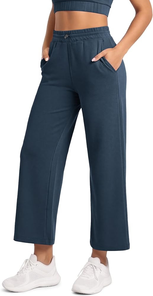 ODODOS Women's Modal Soft Wide Leg Pants with Pockets Adjustable Shockcord High Waist Casual Loun... | Amazon (US)