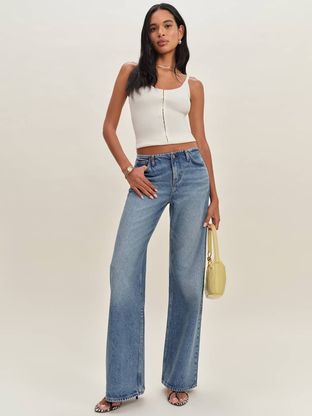 Cary Low Rise Slouchy Wide Leg Jeans | Reformation (Global)