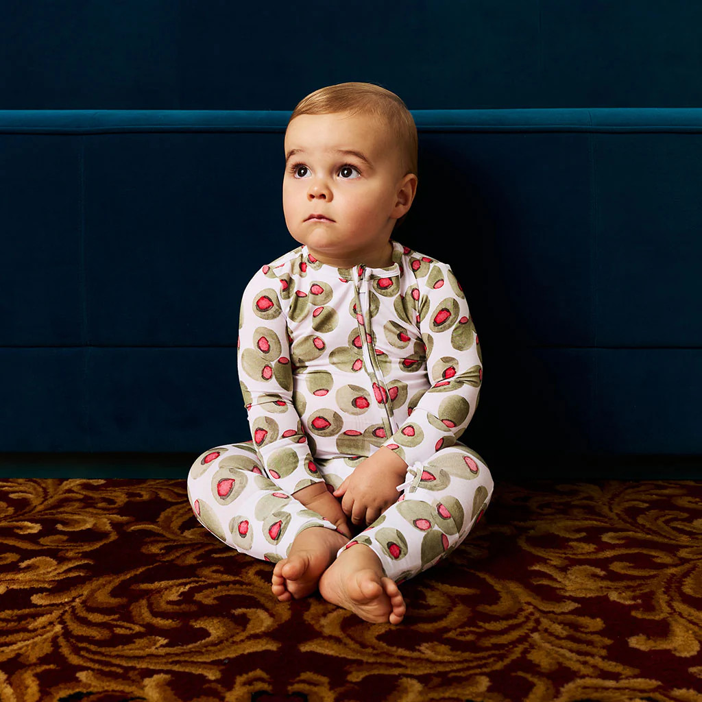 Food Green Baby Convertible Sleeper | Olives | Posh Peanut