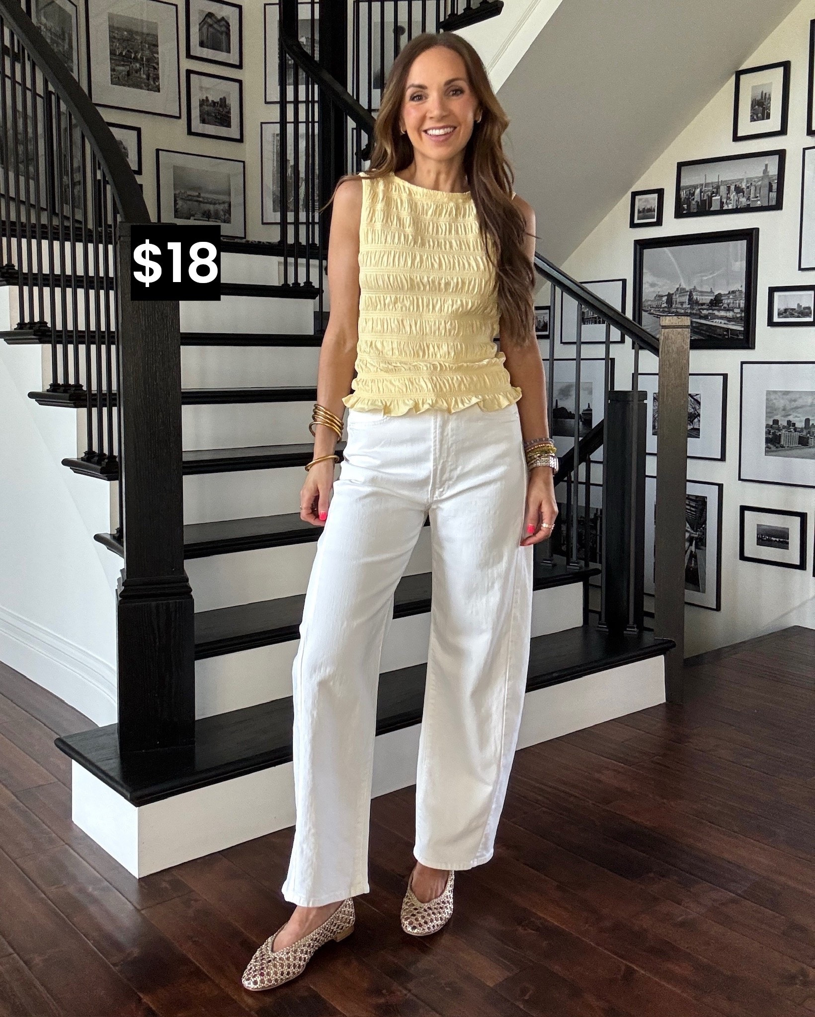 Loving this butter yellow top- it’s such a better than basic top and under $20! Paired with my favorite barrel jeans from @MOTHER from @Bloomingdale's US, I sized up one size. 

#LTKootd #LTKgrwm