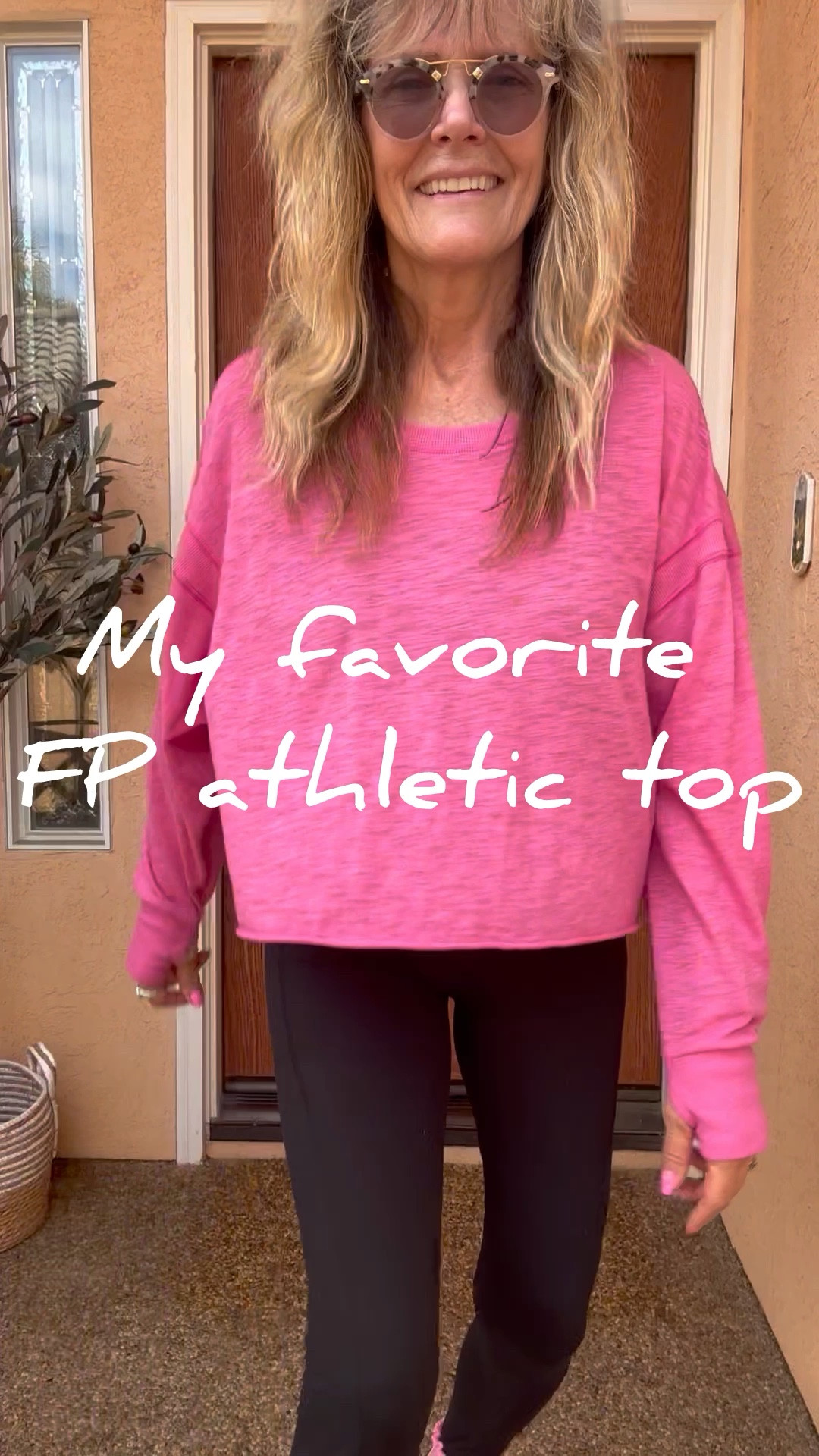 This is one of my favorite FP athletic tops that I wear over my bralette or cropped tank when I workout or do Pilates, size XS. I LOVE the open back! It has thumb holes too! My leggings are so soft and come in other colors, styles, and with or without pockets, size S/M. My FP ruffle socks are so cute! My Converse sneakers are no longer available, but I linked a few others.#LTKfindsunder100 #LTKfitness

#LTKActive