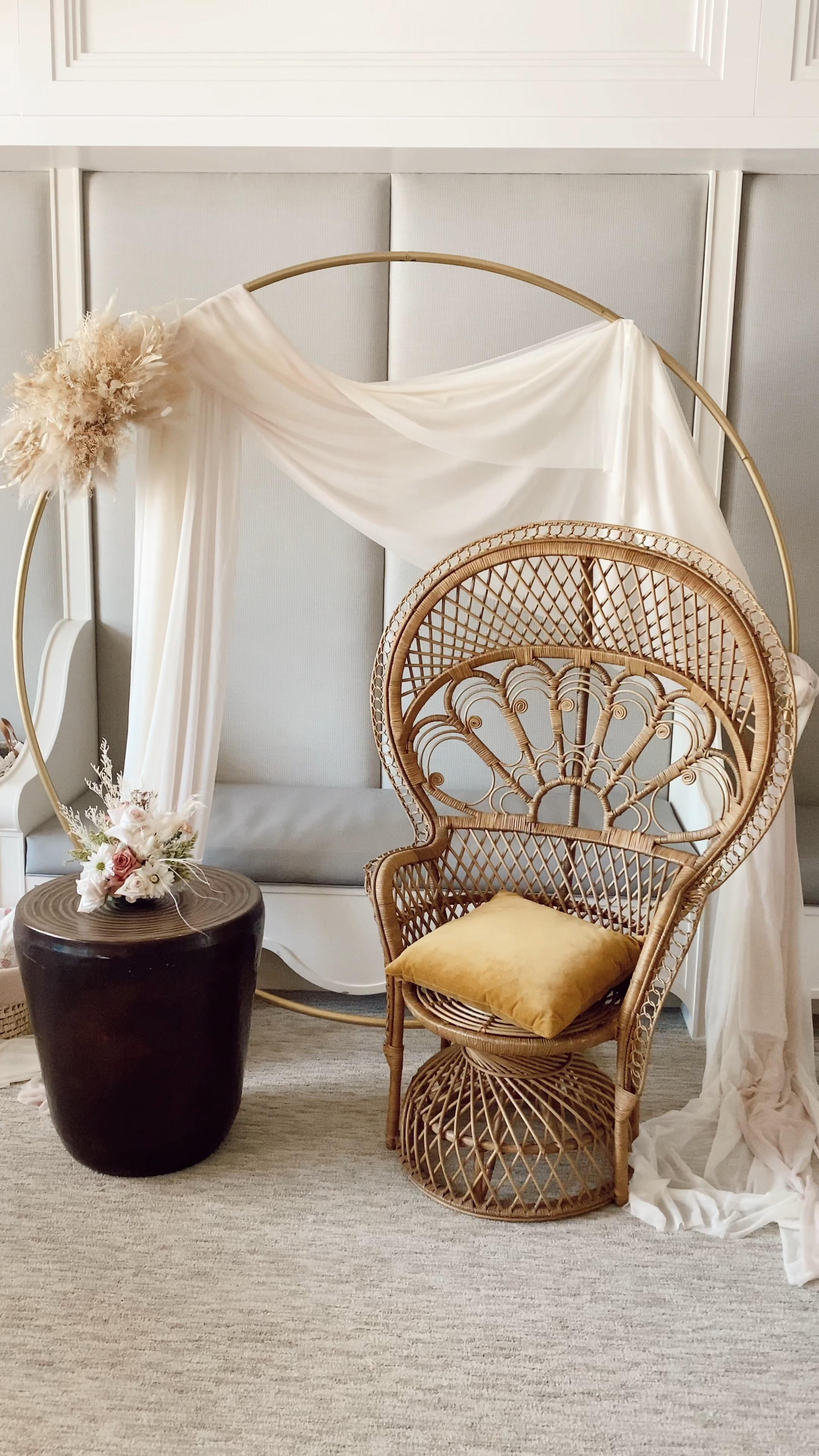 My baby shower 💕 Party Backdrop, Boho Baby Shower, Boho Bridal Shower, Peacock chair, Party Deco, Dried Flowers

#LTKFind #LTKfamily