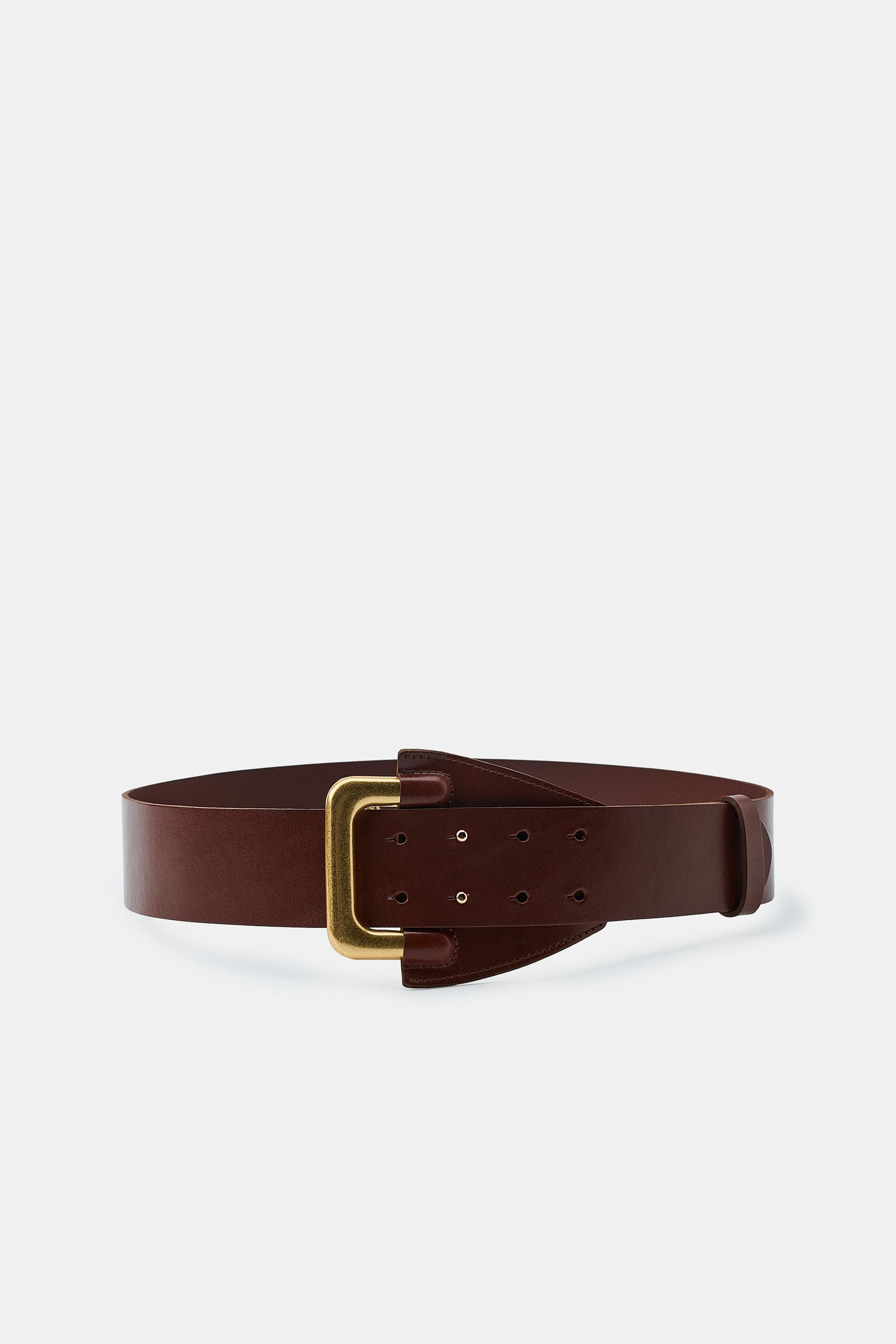 100% LEATHER PIN BUCKLE BELT | Zara US