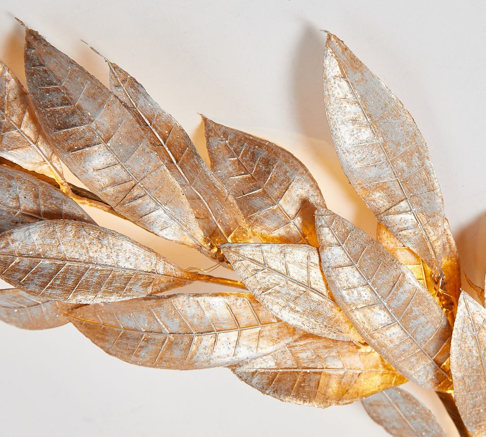 Leafy Glam String Lights Garland | Pottery Barn (US)