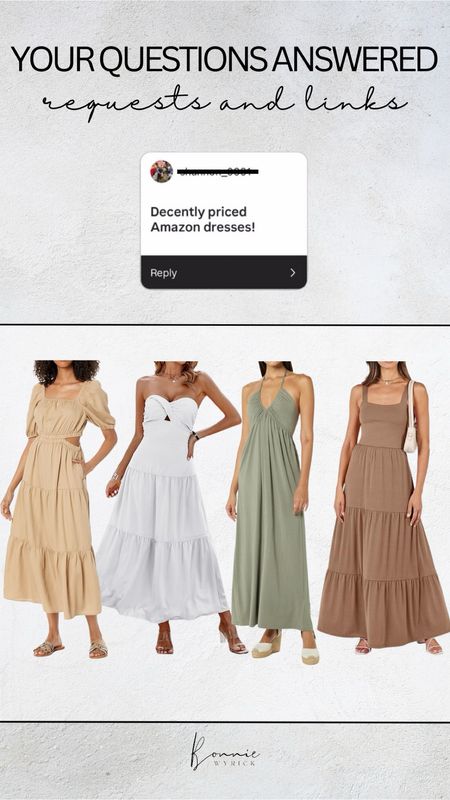 Answering FAQs! Sharing affordable Amazon dresses for spring and summer ✨ 

#LTKSeasonal #LTKStyleTip #LTKFindsUnder100