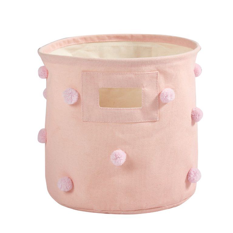 Urban Shop Pom Pom Storage Bin (Set of 4), Pink | Walmart (US)