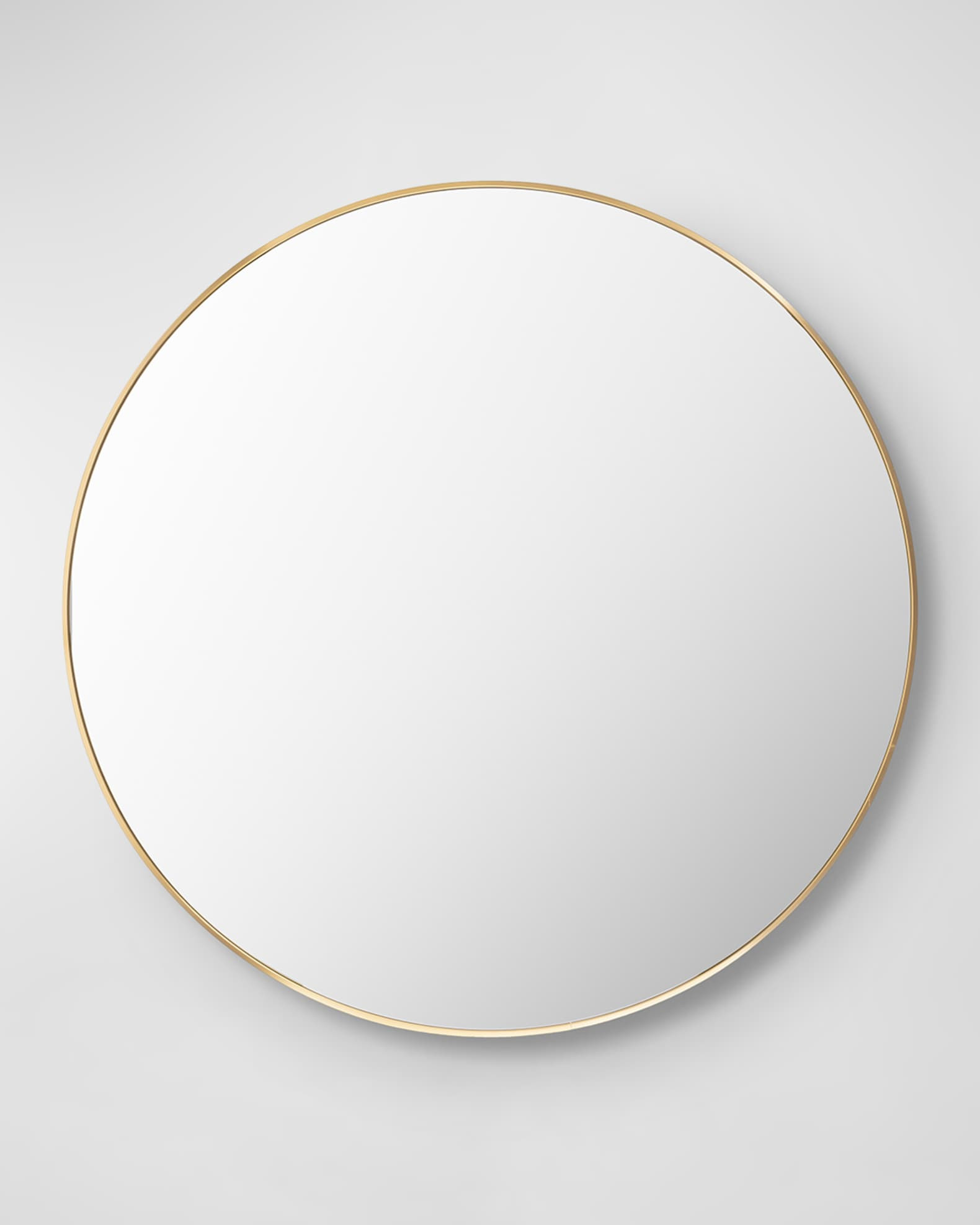 Surya Aranya 40" Round Wall Mirror, Gold | Horchow