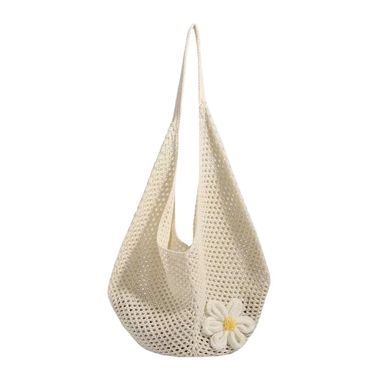 Partheme(No ratings yet) Partheme Crochet Beach Bags for Women , Summer Beach Tote Bag , Mesh Cut... | Walmart (US)