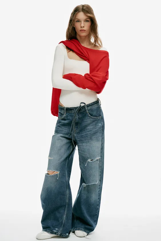 polyamide square neckline bodysuit | Zara NL