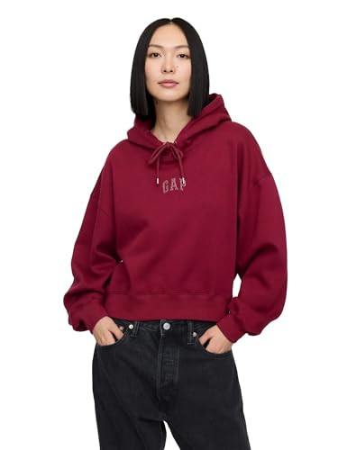 GAP womens Logo Hoodie Red Delicious XXS | Amazon (US)