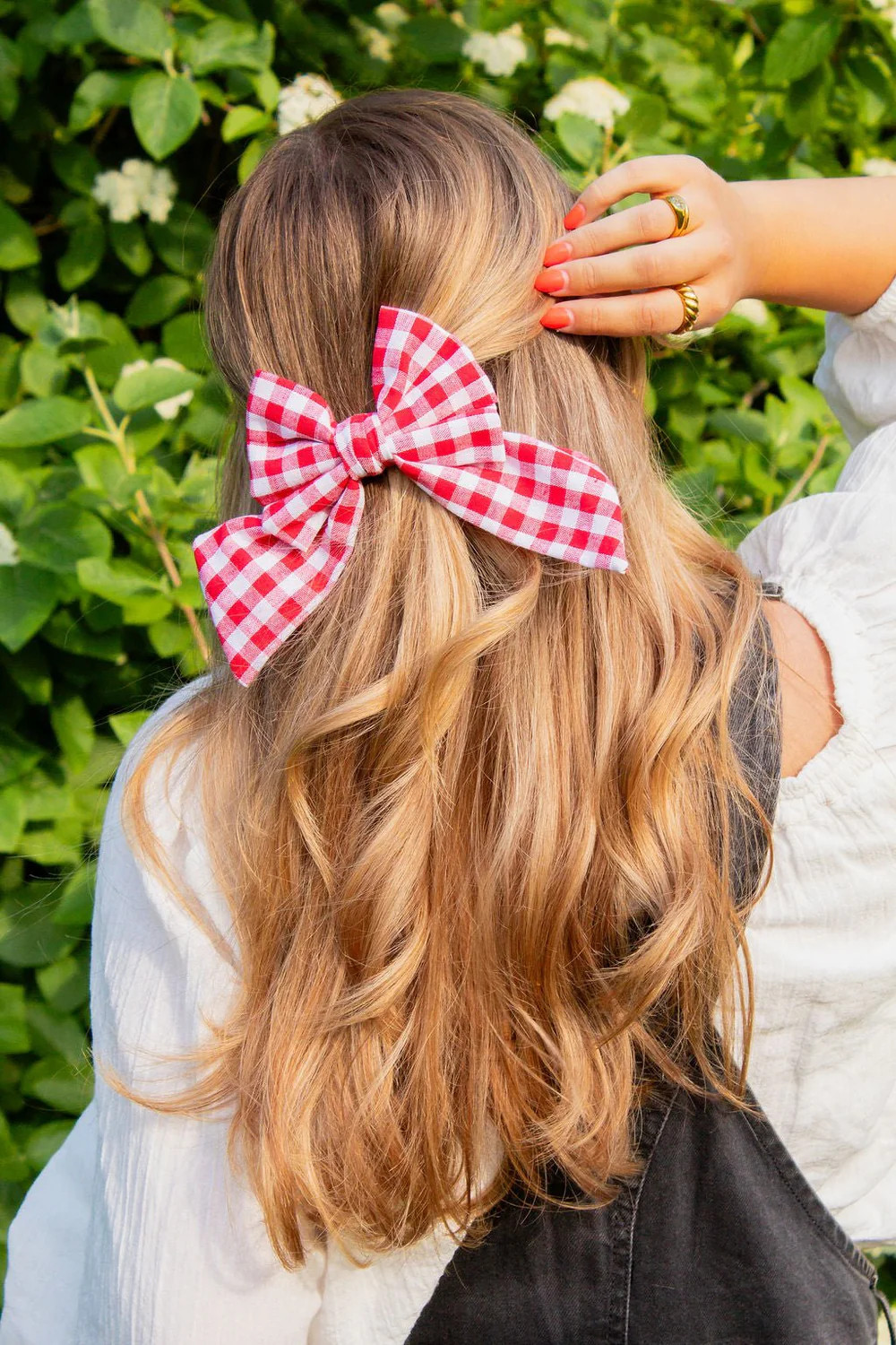 Red Gingham Bow Clip | Shop Andi