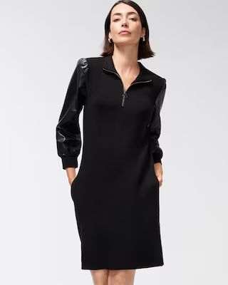 Zenergy Faux Leather Mix Dress | Chico's