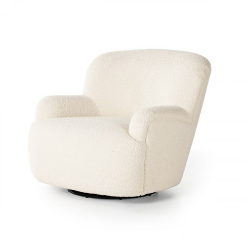 Four Hands Kadon Swivel Chair Sheepskin Natural | Gracious Style