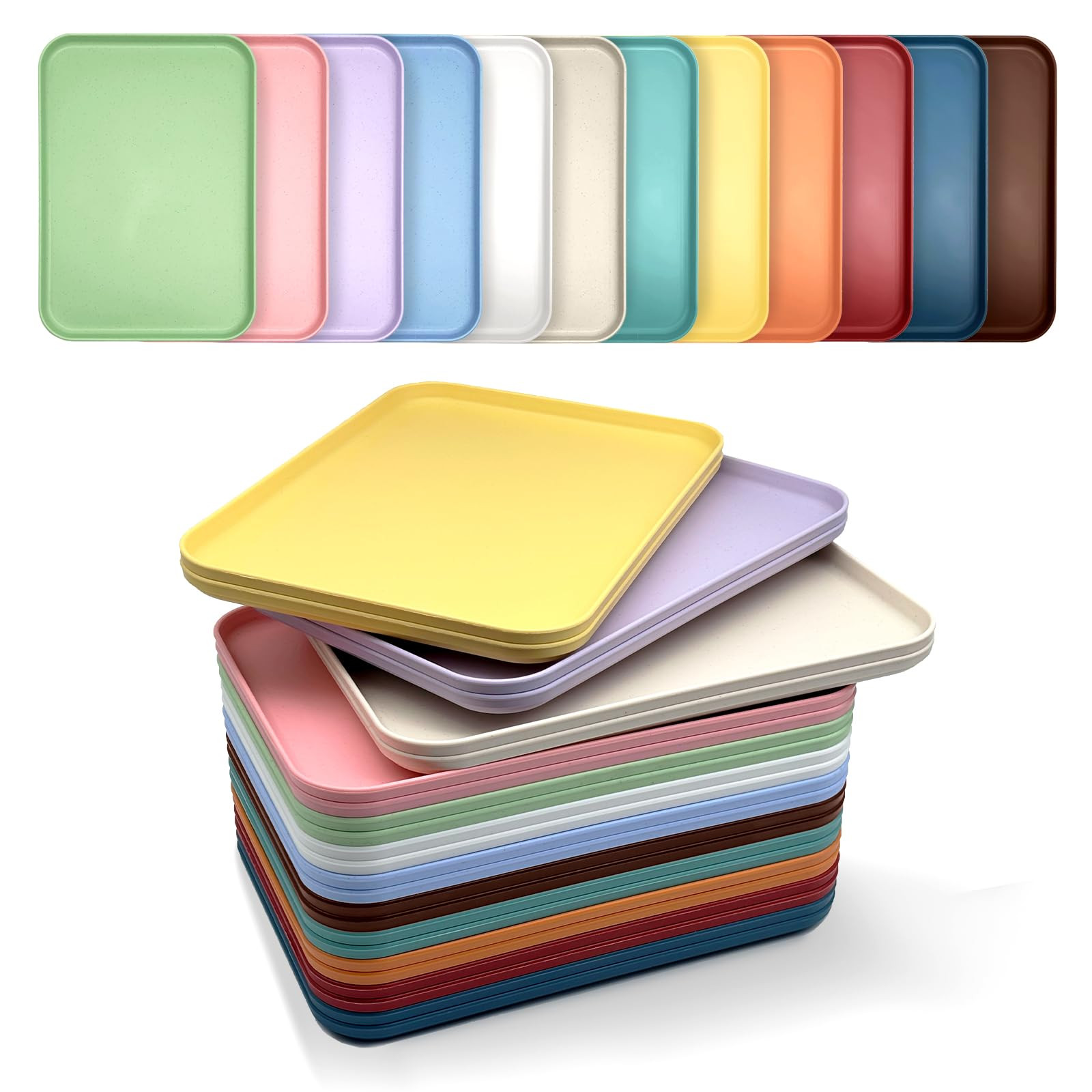 24 Pack Plastic Art Craft Trays, Multicolor Activity Sensory Sand Puzzle Sorting Trays for DIY Pr... | Amazon (US)