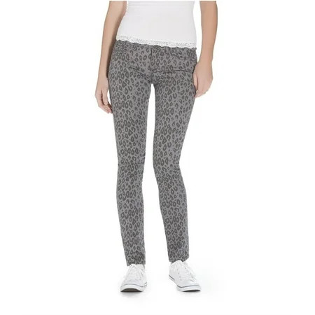 Aeropostale Womens Cheetah Print Ultra Denim Skinny Fit Jeans Grey 1/2 Regular | Walmart (US)
