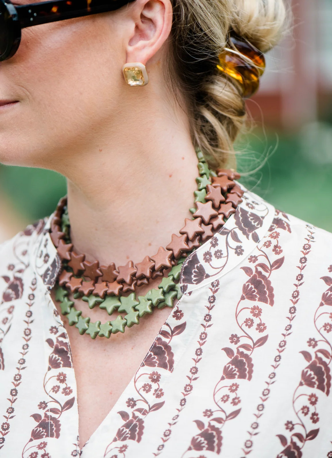 Star Necklace - Large - Brown | Smith and Co. Jewel Design