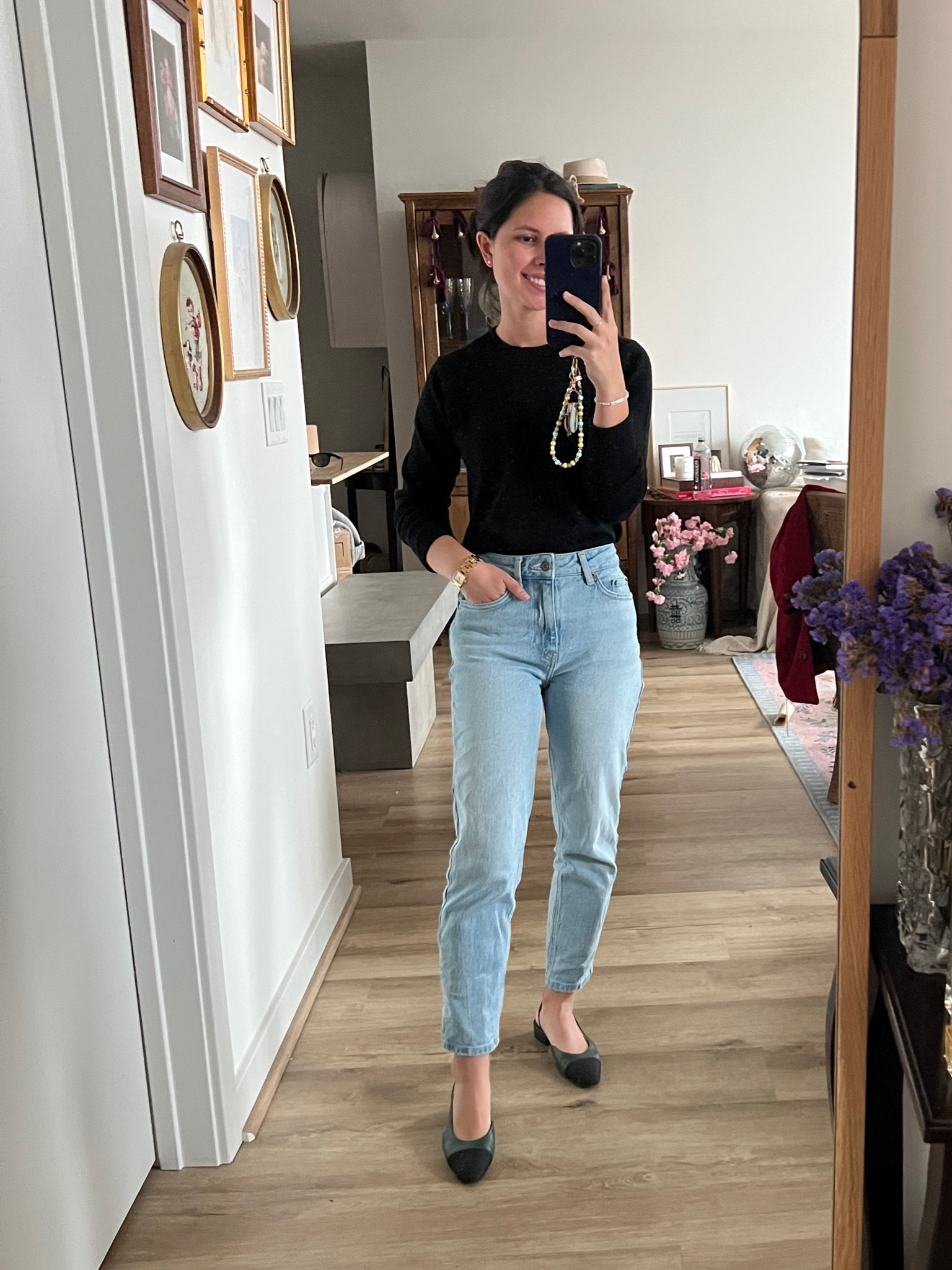 Reformation cashmere sweater, reformation Dana, black cashmere sweater,